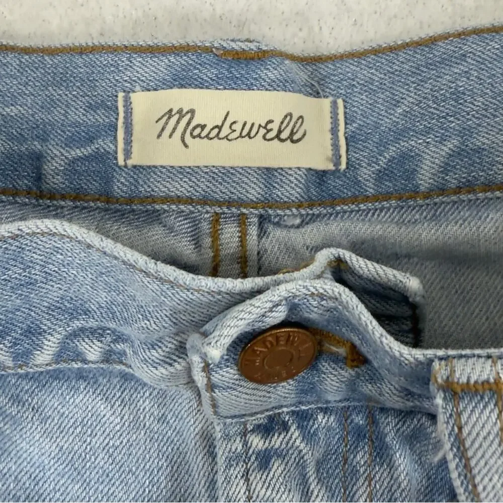 Madewell The Perfect Vintage‎ Jeans Distressed Crop Light Wash Size 28 TINY FLAW - Picture 5 of 11